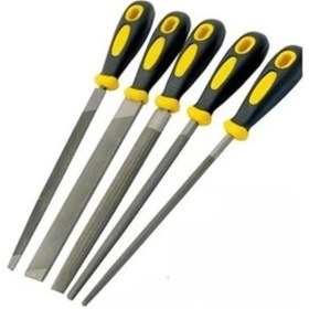 Resim Asseds Store 32 cm Büyük Boy 5 Li Eğe Seti Marka Yüksek Kalite Üçken Kare Oval Set 1410 