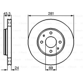 Resim Mitsubishi Carisma 1.6 1996-2003 Bosch Ön Disk 2 Adet 