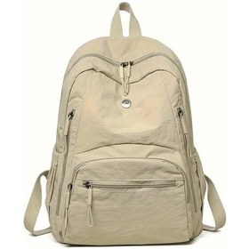 Resim Globalbloom Itechjoy Khaki Sırt Çantası - Okul Seyahat İçin Hafif Büyük Kapasiteli Dayanıklı Haki 