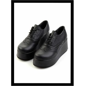 Resim Bambi Siyah Kadın Oxford Ayakkabı K01154180409 