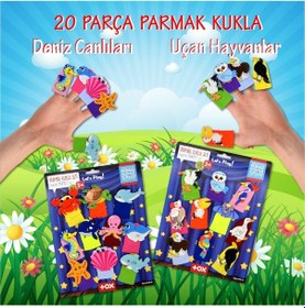 Resim 2 Set - 20 Parça Tox Deniz Canlıları ve Uçan Hayvanlar Parmak Kuk 