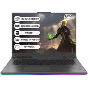 Resim Asus ROG Strix G18 G814JZR-N6092 i9 14900HX 18" 32 GB RAM 1 TB SSD RTX 4080 175Watt WQXGA FreeDOS Gaming Laptop Asus