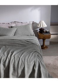 Resim Madame Coco Feolette Çift Kişilik Yatak Örtüsü - Mint Yeşili Yeşil 