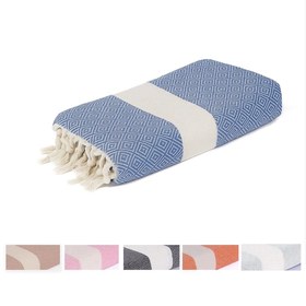 Resim Homedius Diamond Elmas Desenli Pamuk Peştamal 100x180 cm Mavi 