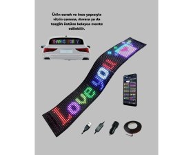 Resim Beruflic Kayan Yazı Destekli Rgb LED Reklam Paneli USB ile Kolay Kurulumlu 
