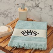 Resim Nuvomon Boho Yüz Havlusu - Mavi - 50x80 cm 