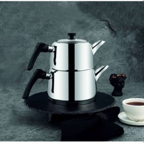 Resim Zest Mate Orta Boy İndiksiyon Tabanlı Çaydanlık Takımı Siyah Siyah 