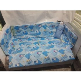 Resim Hugoy 60X120 Bebek Uyku Seti 60x120 Eko Mavi 