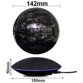 Resim Ece Manyetik Küre Havada Yüzen Yerçekimi Karşıtı Küre 6 İnç Yıldızlar UFO Kaideli 