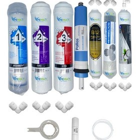 Resim Pws Kapalı Kasa Su Arıtma Cihazı Std 7li Pallas Mebran B12 Alkali+şeffaf Mineral+gümüş İyon Tat 