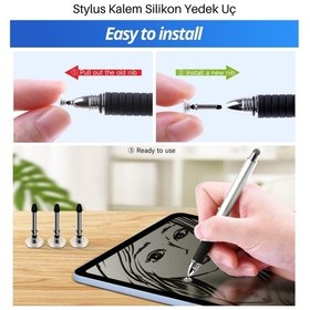Resim Dokunmatik Kalem Silikon Disk Uç Fuchsia Stylus Pen Silikon Disc Tip 