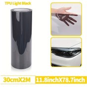 Resim Xuweiwei Light Black Car Headlight Film Tpu Su Koruması Siyah Far Film 11.8inchx79.7inch Su Geçirmez 