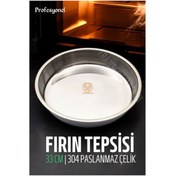 Resim NURTON Çelik Fırın Tepsisi 33 cm 304 Paslanmaz Çelik - 4402935122-6769 
