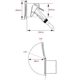 Resim Marin 3 metre hortumlu duş başlıklı beyaz duş yuva seti 