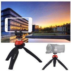 Resim Akıllı Telefonlar İçin 360 Derece Top Kafa Ve Telefon Kelepçesi İle Puluz Cep Mini Tripod Dağı Kırmızı 