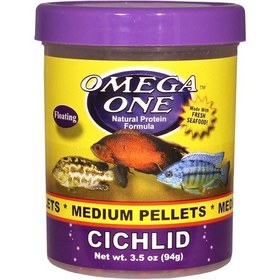 Resim Omega One Cichlid Medium Pellets 490ml / 184gr. 
