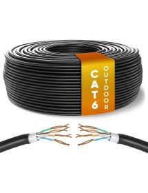 Resim Ventus Cat6 Kablo AWG23 Bakır Tel Double Layer Iç ve Dış Mekan 100 metre 