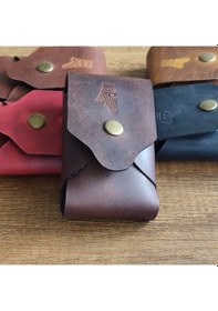 Resim Sumerian Leather Craft Deri Sigara Kılıfı Kahverengi 