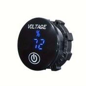 Resim 1 adet DC 4-36V Araba Motosiklet LED Panel Dijital Voltaj Voltmetre Metre Pil Kapasitesi Ekran Volt Dokunmatik AÇMA KAPAMA Anahtarı ile 