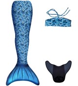 Resim Kuaki Mermaids Deniz Kızı 3'lü Takım Bikini Kostüm Seti Blue +6 Yaş 