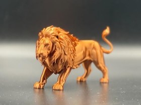 Resim 14CM Aslan Figürü Ev Salon Ofis Masa Bronz Renk 