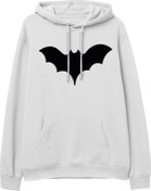 Resim Baskılı Beyaz Hoodie Lambuka Store