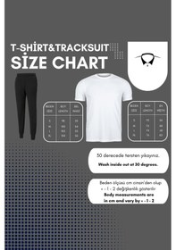 Resim Thatssofetch T-shirt Eşofman Altı Jogger - Gri Baskı Alt Üst Eşofman Takımı Oversize Bisiklet Yaka Gri-4728 