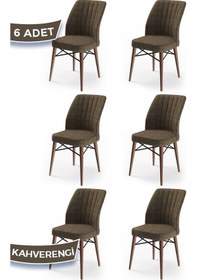 Resim Canisa Concept Flex Serisi Gürgen Ayaklı 1.sınıf Sandalye , 6 Adet , Kahve Sandalye , Ayaklar Ceviz Sandalye Kahve Ayaklar Ceviz 