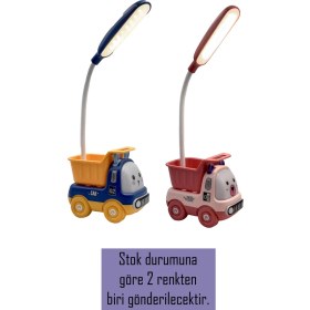 Resim summitsport Masa Lambası Şarjlı Oyuncak Masa Lambası Kalemlikli Çocuk Masa Lambası Gece Lambası Çocuklar Için 