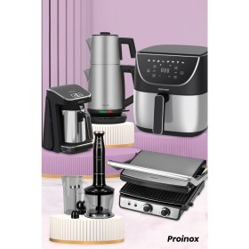 Resim Goldmaster Proinox 22 Parça Airfryer Sıcak Hava Fritöz Avantajlı Elektronik Evlilik Paketi Mutfak Çeyiz Seti 