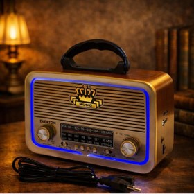 Resim BLOMSTER Everton Rt-301 Nostaljik Görünümlü Bluetoothlu Mp3 Çalar Radyo Müzik Kutusu 