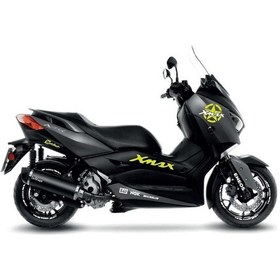 Resim Yamaha Xmax Beyaz Neon Sarı Eneos Sticker Etiket Modeli 