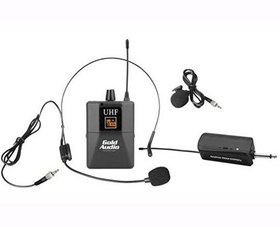 Resim Gold Audio GX-831Y Tekli Yaka Tipi Headset UHF Telsiz Mikrofon 