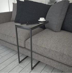 Resim Callen Yan Sehpa Tekerlekli Servis Sehpası Metal,Siyah Mermer 