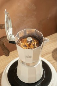Resim Vivien Home Mokapot 6-cup Coffeehutt Bigg Coffee Kahve Demleme Kahve Ekipmanı Italyan Filtre Kahve Makinesi 
