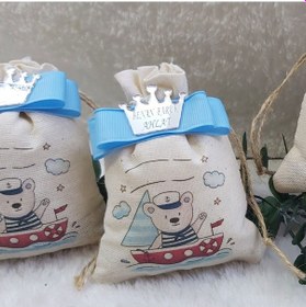 Resim Ayıcık Baskılı Pleksi İsimlikli Lavanta Kesesi Bebek Şek(30 Adet) 