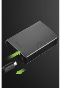 Resim Compac 35 10.000 Mah Dijital Göstergeli 35w Type-c 22.5w Usb Çıkışlı Pd Hızlı Şarj Powerbank - Koyu Gri Koyu Gri 