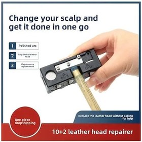 Resim Mufunye Siyah 11 Fonksiyonlu Bilardo Çubuğu Tamir Aleti - Deri Uç Kesici, Yuvarlatıcı Ve Polişleyici Araç Seti 