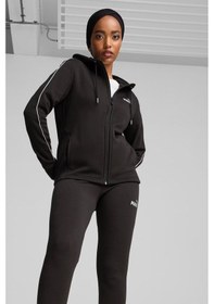 Resim Puma Metallic Tracksuit Siyah Kadın Eşofman Takımı - 683046 01 Siyah 
