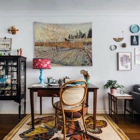 Resim Orchard with Cypresses Duvar Örtüsü - 160 cm x 220 cm 