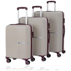 Resim Mçs Üçlü Polipropilen Valiz Seti V374 S21yy1000006-set 11148 Kemik/mürdüm 