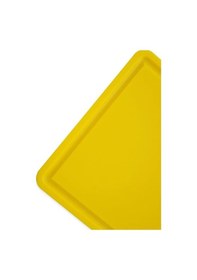 Resim Türkay 32.5x26.5x2 Cm Saplı-oluklu Polietilen Kesme Tahtası Kesim Levhası Sarı 1244 