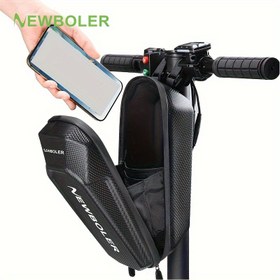 Resim Siyah Bisiklet Direksiyon Çantası Telefon Tutucu ile - Dayanıklı Polyester, Ayarlanabilir Askılar, Bisiklet Aksesuarları ve Araçları için Çoklu Bölümler, Güvenli Depolama Çözümü, Bisiklet Ekipmanı, Şık Tasarım, Sağlam Yapı 