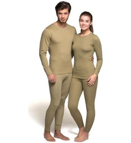 Resim Termal İçlik Kota Thermal Fonksiyonel Takım + Bere Hediye Bej 