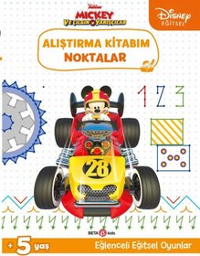 Resim Nessiworld Disney Eğitsel Mickey ve Çılgın Yarışçılar Alıştırma Kitabım Noktalar 