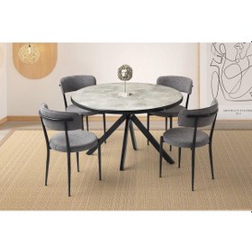 Resim Aristo Masa, Armoni Sandalye, Rambla, 120x120 Beyaz 