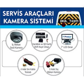 Resim Harddiskli Okul Servisi Araç Kamera Seti 