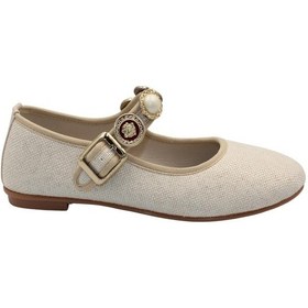 Resim Celira Bej Kumaş Tokalı Bantlı Günlük Babet Ayakkabı Bej 