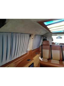 Resim Mops Mercedes Vito Katlamalı Pilise Vip Perde Kumaş 