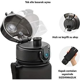 Resim Uzspace 500 ml Tritan Su Matarası 13 farklı Renk Softtouch 
